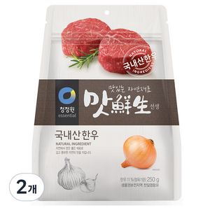 청정원 맛선생 국내산한우, 250g, 2개