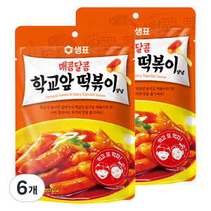 샘표 매콤달콤 학교앞 떡볶이 양념, 125g, 6개