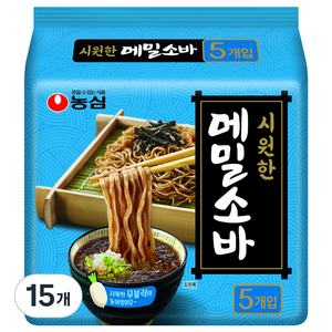 농심 메밀소바, 635g, 3개