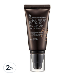 미즈온 스네일 리페어 인텐시브 비비 크림 SPF50+ PA+++ 50ml, 21호, 2개