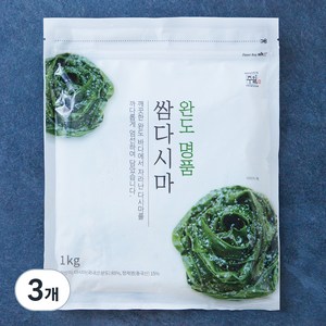 완도 명품 쌈다시마, 1kg, 3개