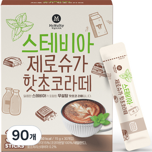 맥널티커피 스테비아 제로슈가 핫초코 라떼, 15g, 30개입, 3개