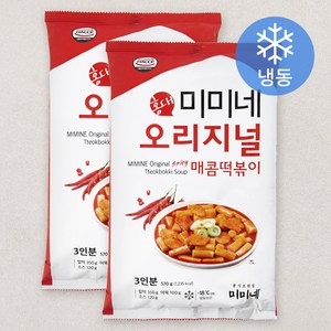 미미네 오리지널 매콤 떡볶이 (냉동), 570g, 2봉