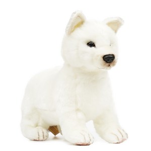 한사토이 동물인형 6342 홋카이도견 Hokkaido Dog Pup, 22cm, 흰색, 1개