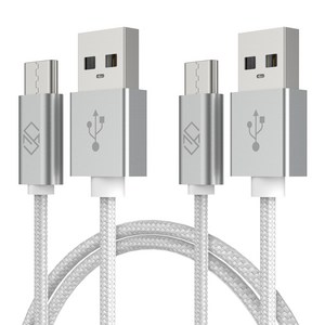 신지모루 메탈릭 USB-C타입 고속충전 케이블 2m, 실버, 2개