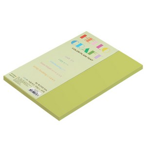 뉴씨플레인 종이문화 친환경 양면 색상지 No 7 배추색 80p, 1개