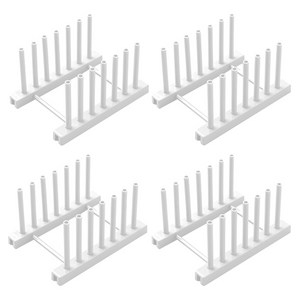 블럭마트 주방 접시꽂이 정리대, 4개, 화이트