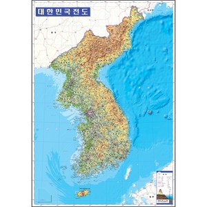 대한민국전도 직소퍼즐, 1000피스, 혼합 색상, 1개