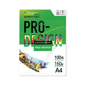 삼은파트너스 칼라레이저전용지 ProDesign 160g, A4, 100매