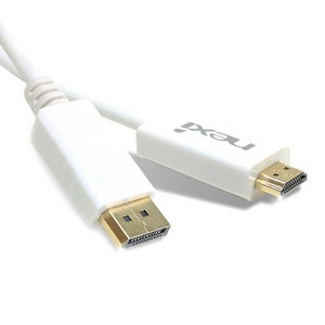 넥시 DP to HDMI 케이블 1.8m ver 1.1 디스플레이포트, NX-DP TO HDMI 1.8M, 1개