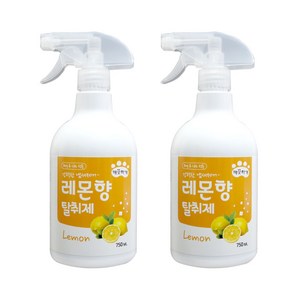 인터펫코리아 반려동물 탈취제 레몬향, 750ml, 2개