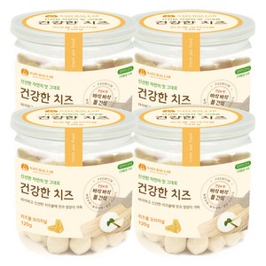 내츄럴랩 건강한치즈 반려견 간식, 오리지널볼 맛, 120g, 4개