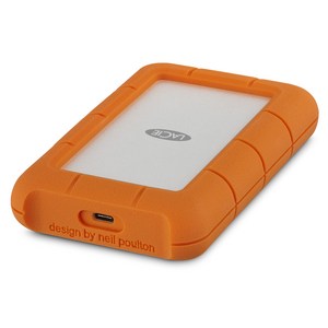 LACIE Rugged USB C 외장하드 + 케이스 STFR5000800, 5TB, Silver