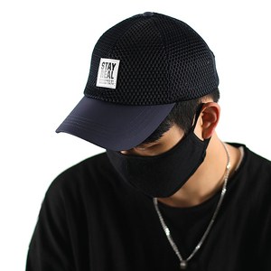 아이엠캡 STAY REAL 볼드 메쉬캡