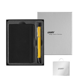 LAMY 사파리 볼펜 + 기프트 노트, 옐로우, 1세트