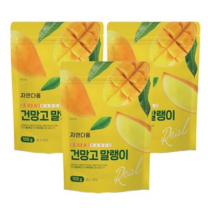 자연다움 한입 건망고 슬라이스, 3개, 100g