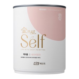 KCC숲으로 셀프 벽지용 에그쉘 수성페인트, 베이비핑크, 900ml, 1개