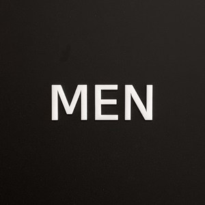 스튜디오투명 화장실 도어 사인물 스카시 화이트, MEN, 1개