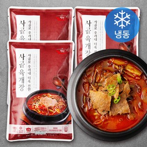 장터 사골육개장 (냉동), 600g, 3팩