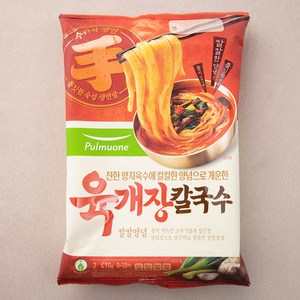 풀무원 육개장 칼국수 2인분, 415g, 1개