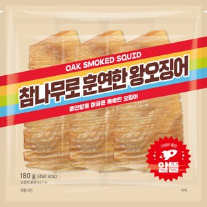 정화식품 참나무로 훈연한 왕오징어, 1개, 180g