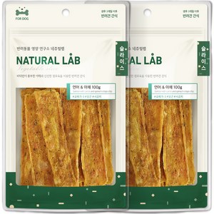 내츄럴랩 슬라이스 강아지간식, 혼합맛(연어/야채), 100g, 2개