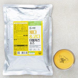 풀무원 풀스키친 더블치즈소스 체다 앤 고다, 1kg, 1개