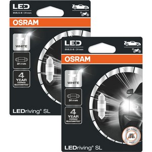 오스람 C5W LED 차량용 실내등 2p, 31mm 적용 차종, 화이트 6000K