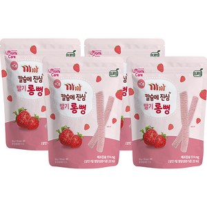 까까 프로엠 칼슘에 진심 딸기 롱뻥 과자, 딸기맛, 30g, 4개