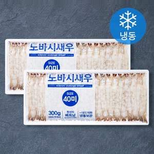 더더착한 튀김용 손질 노바시새우 40미 (냉동), 300g, 2팩