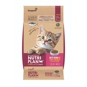 뉴트리플랜 키튼 플러스 고양이 건식사료, 1.5kg, 1개, 소