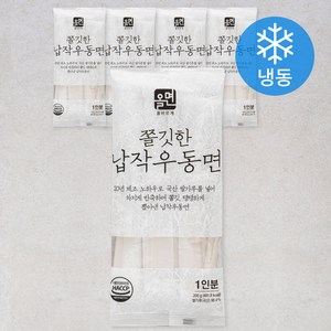 올면 쫄깃한 납작우동면 (냉동), 200g, 5개