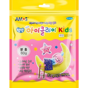 아모스 탱탱 아이클레이 KIDS, 분홍, 80g, 1세트