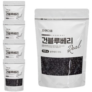 자연다움 건블루베리, 5개, 100g