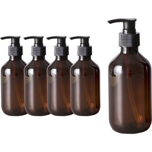 펌프 로션 샴푸 공병 용기 500ml, 갈색(용기), 5개