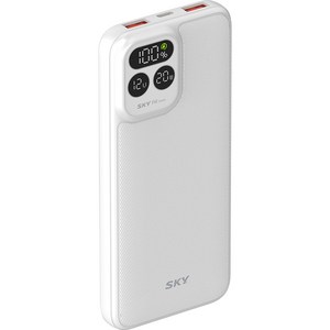 스카이 필 PD10 LCD 디스플레이10000mAh 고속 충전 보조배터리 22.5W, SKY-PD10, 화이트