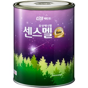 KCC페인트 센스멜 골드 에나멜페인트 유광, 진회색, 1L, 1개