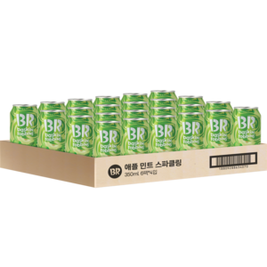 배스킨라빈스 애플 민트 제로 탄산, 350ml, 24개