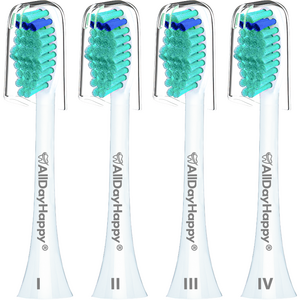올데이해피 필립스 호환용 전동 칫솔모 4p + 안전뚜껑 4p 세트, HX6014P, HX6014P, 1세트