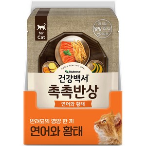 건강백서 고양이 촉촉반상 연어와 황태 습식 사료, 연어, 80g, 10개