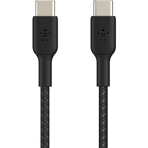 벨킨 부스트업 브레이디드 USB-C to C타입 고속 충전 케이블 CAB004bt2MBK, 블랙, 1개, 2m