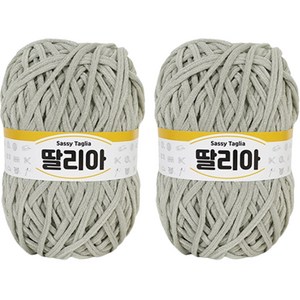 필립섬유 쎄비 딸리아 뜨개실, 샤이니 204S 실버샌드, 2개