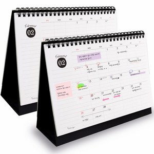 아이씨엘디자인 Desk Schedule Calenda 2024, 블랙, 2개