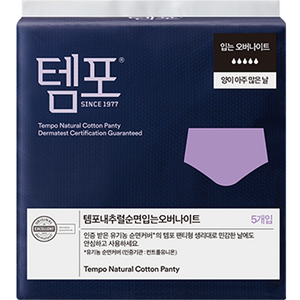 템포 내추럴 순면 입는 오버나이트, Free Size, 5개입, 1개