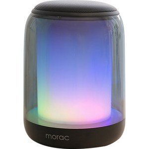 morac 글로우큐 LED 블루투스 무선 스피커 MR-GLOWQ, 블랙