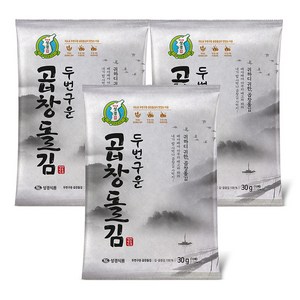 성경식품 두번구운 곱창돌김, 30g, 3개