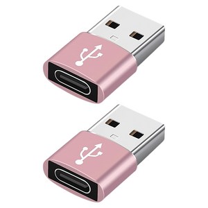 잇곰 스마트 IG USB A타입-C타입 고속 변환 젠더, 2cm, 핑크, 2개