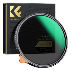 케이앤에프컨셉 NANO-X TRUE COLOR Vaiable 가변필터 8K AGC Glass 52mm, ND2-ND32