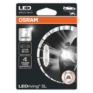 오스람 차량용 LED 실내등 C5W 6000K, 1개, 36mm