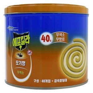 에프킬라 모기향 내추럴무향 40p, 1개